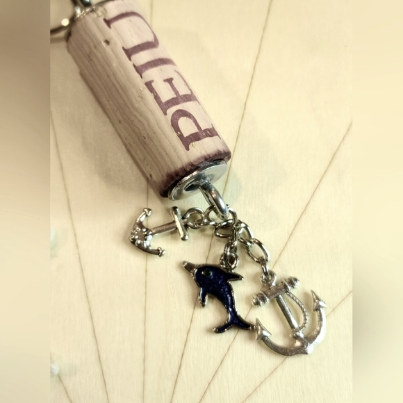 2 for 1 price BOGO -Upcycled Wine Cork Key Chain or Purse Charm- Pick Which 2. - Picture 15 of 16